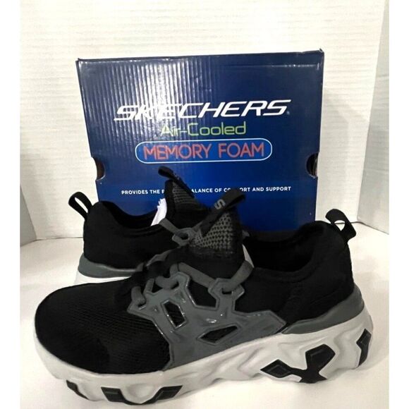 SKECHERS TECHNO STRIDES WORIZO Boy’s SHOEs, Black, Sz. 13 - Picture 3 of 11